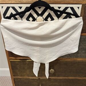 Amanda Uprichard White Scarf Shirt